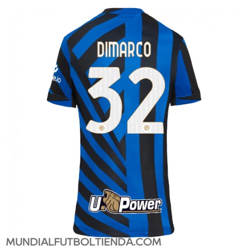 Camiseta Inter Milan Federico Dimarco #32 Primera Equipación Replica 2024-25 para mujer mangas cortas